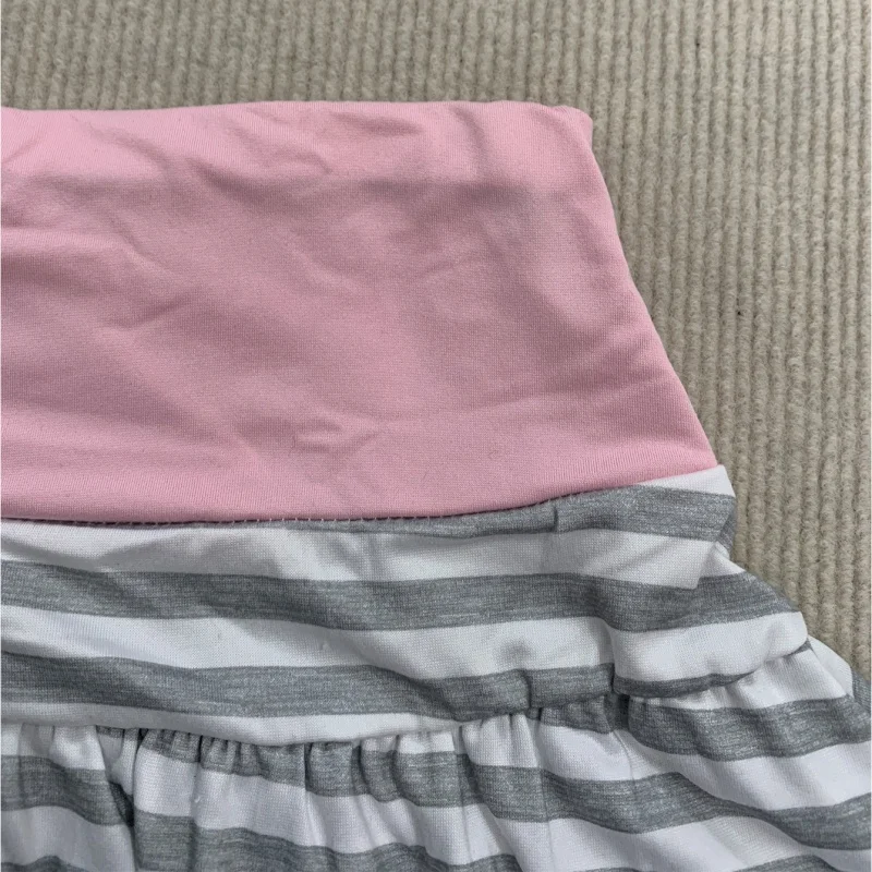 European and American cross-border sweet style striped contrasting color summer A-line casual cake skirt half skirt versatile