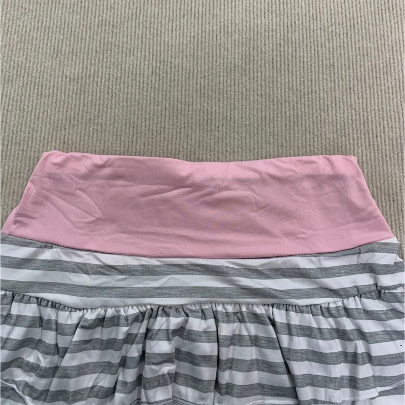 European and American cross-border sweet style striped contrasting color summer A-line casual cake skirt half skirt versatile