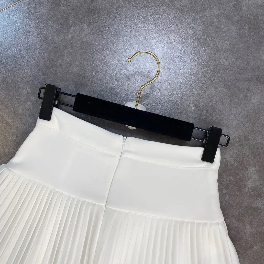 2024 Spring Summer New Arrivals High Waist Short Mini Pleated Skirt Streetwear Women Slim Fashion Korea Kawaii A Line Skirt