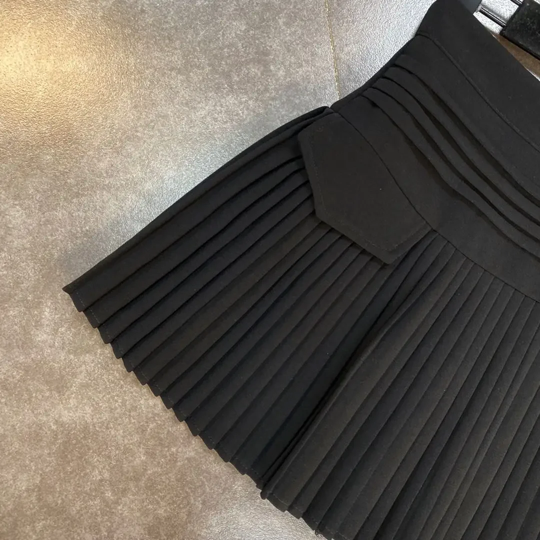 2024 Spring Summer New Arrivals High Waist Short Mini Pleated Skirt Streetwear Women Slim Fashion Korea Kawaii A Line Skirt