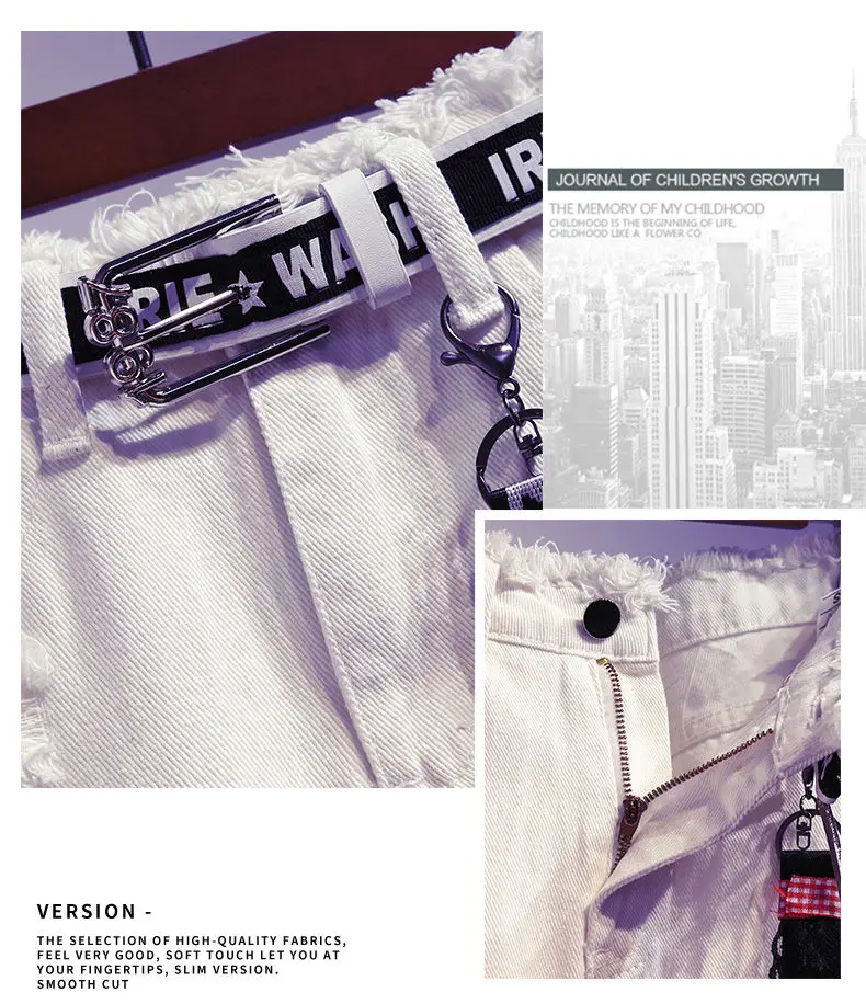 2025 New Women Skirt White Denim Long Skirts Letter Print Korean Style Fashion Hole Oversize Plus Size Female Skirts
