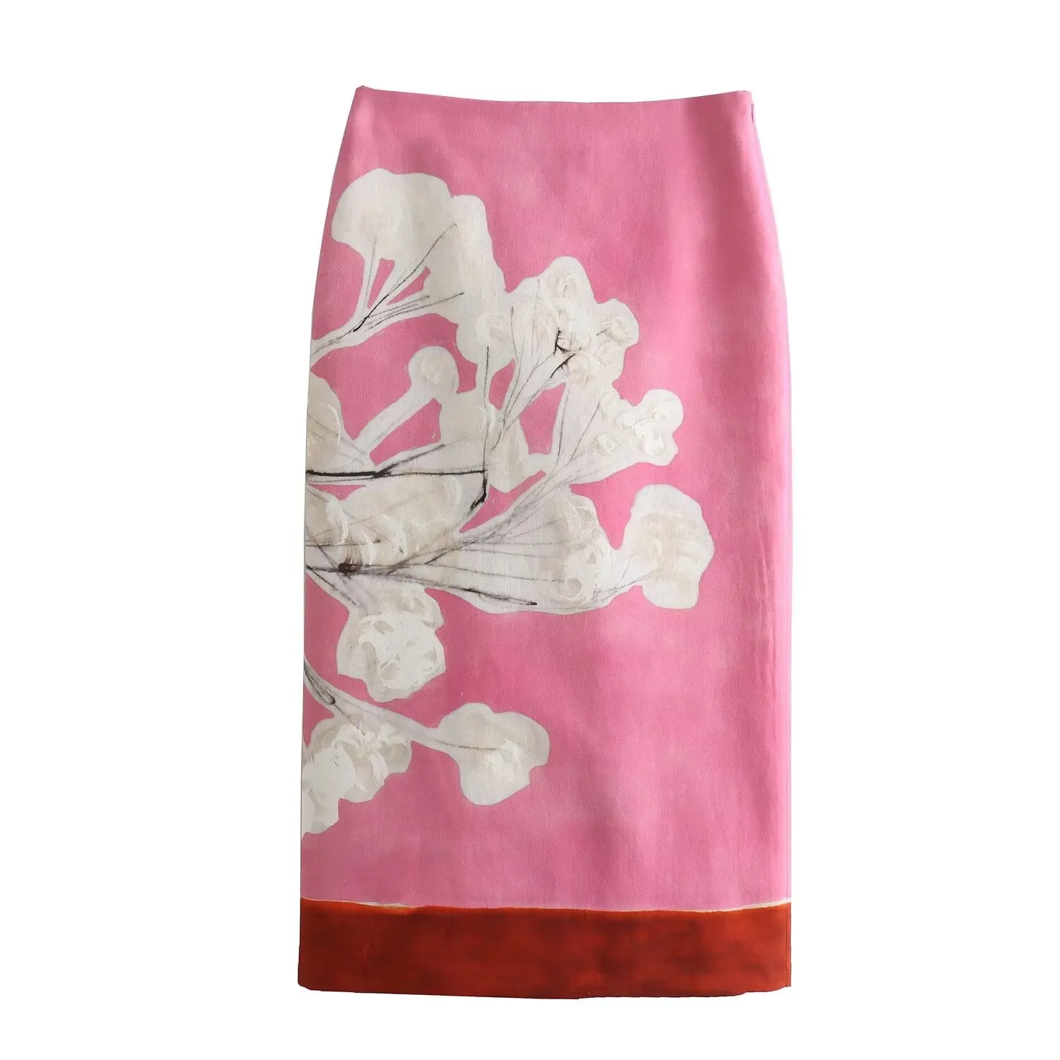 BSAY Women's Fashion Spring Summer New Split Vintage Chic Female High Waist Elegant A-line Long Straight Skirt Mujer