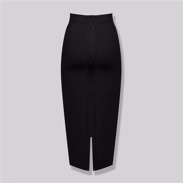 Wholesale Women's Elastic Candy Color Bandage Skirt Bodycon Midi Calf Pencil Skirt For Elegant Ladies Formal Business Skirts