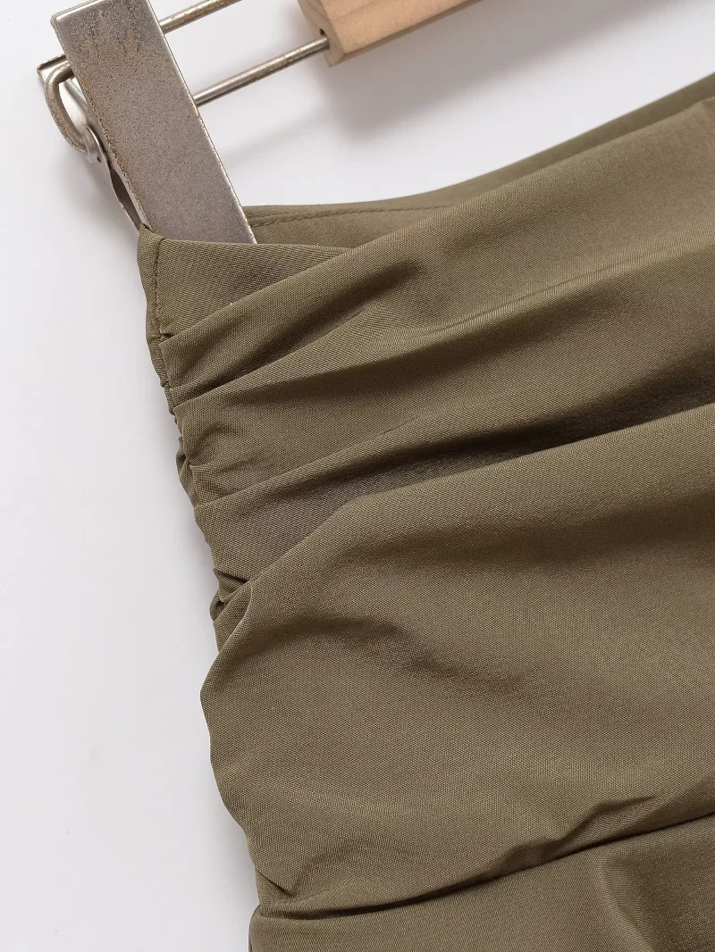 ETJ 2025 Women's Summer New sexy Fashion Hot Girl Style Flouncy Stacked Decoration Mid-Waist Short Skirt Pants