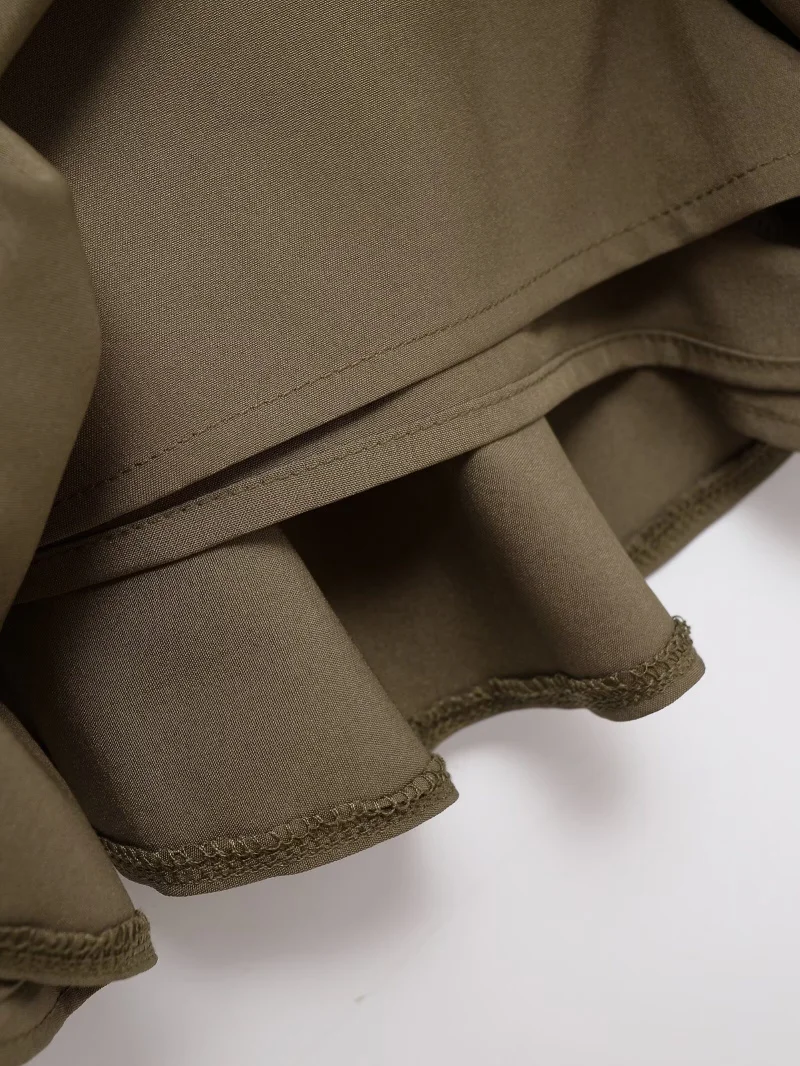 ETJ 2025 Women's Summer New sexy Fashion Hot Girl Style Flouncy Stacked Decoration Mid-Waist Short Skirt Pants
