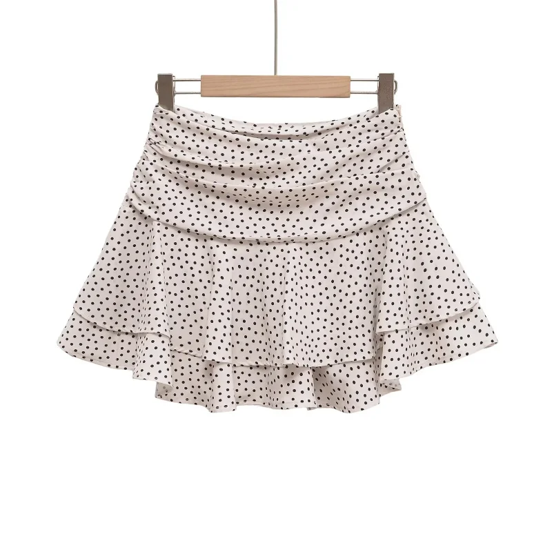 ETJ 2025 Women's Summer New sexy Fashion Hot Girl Style Flouncy Stacked Decoration Mid-Waist Short Skirt Pants