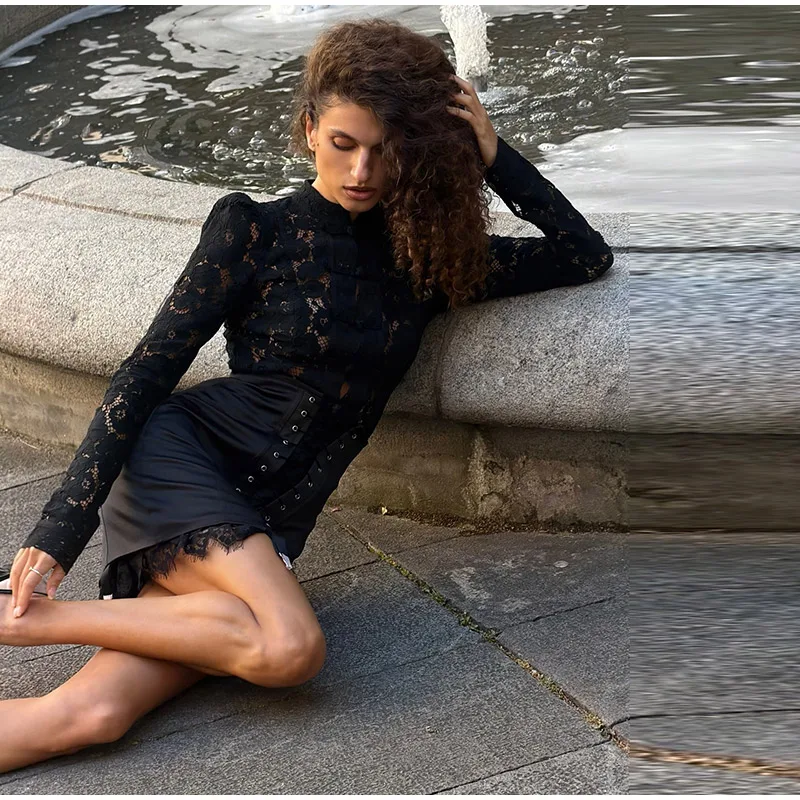 Sexy Women's Skirt With Lace Summer Satin Solid Slim Y2k Mini Skirts Lady New Fashion Street Evening Party Beachwear 2026
