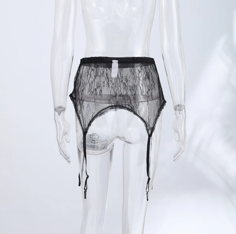 Lace Trim Butt Flap for Women Sexy Skirt Extender Sheer Hollow Out Floral Layering Bottom With Waistband Ladies Partywear