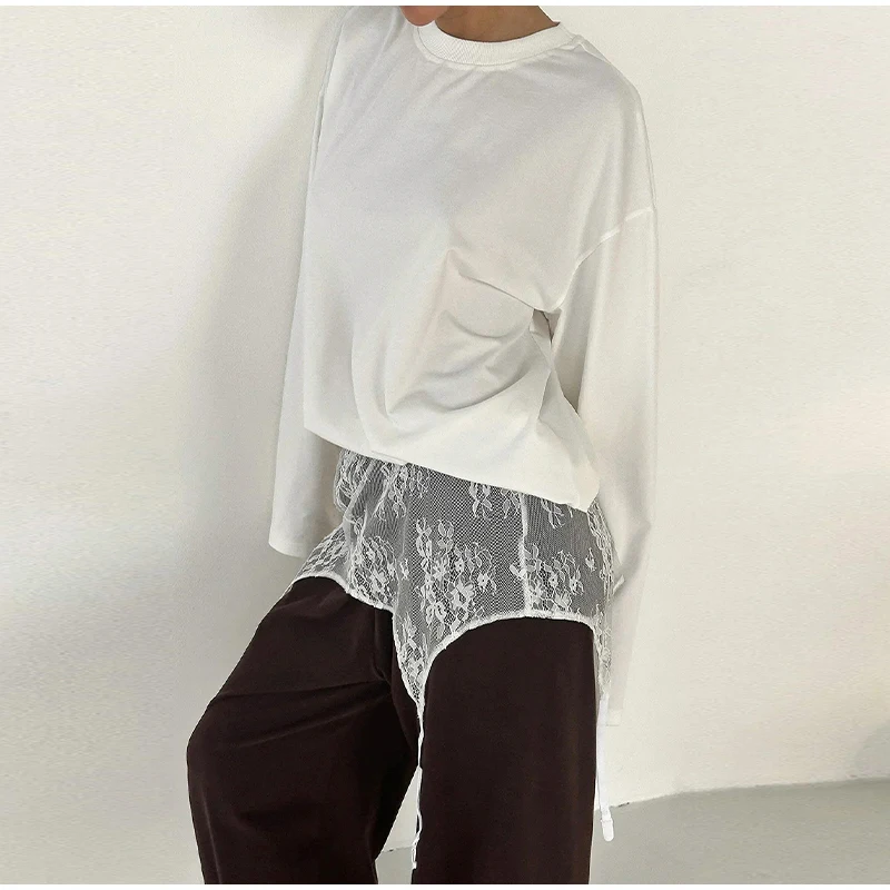 Lace Trim Butt Flap for Women Sexy Skirt Extender Sheer Hollow Out Floral Layering Bottom With Waistband Ladies Partywear