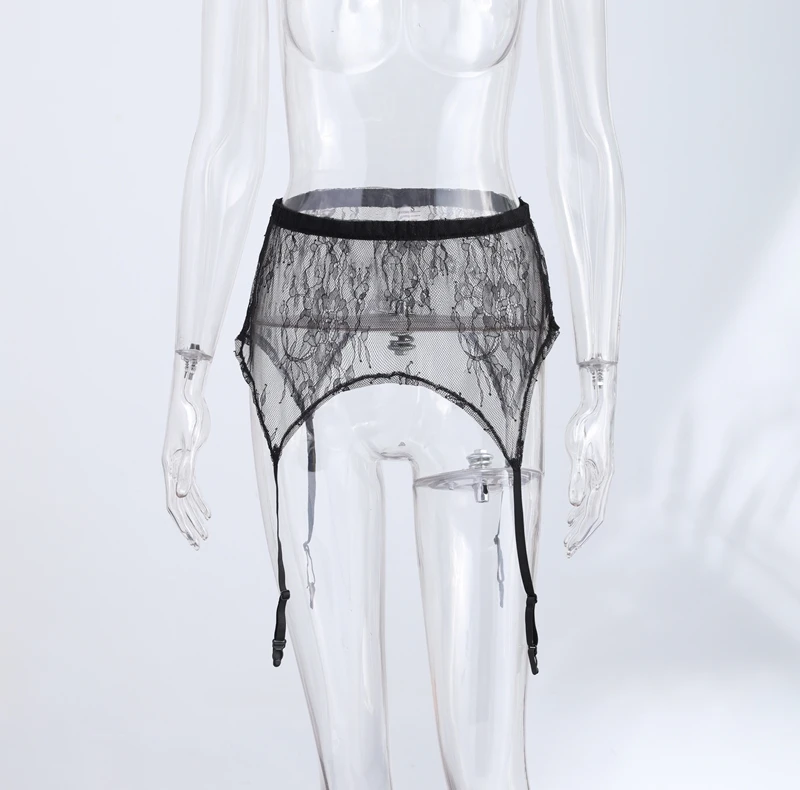 Lace Trim Butt Flap for Women Sexy Skirt Extender Sheer Hollow Out Floral Layering Bottom With Waistband Ladies Partywear