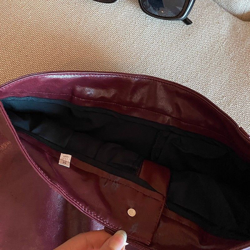 Wine Red PU Leather Skirts for Women Sexy Clubwear Hip-Wrapped Leather Mini Skirt Female Spring Autumn Anti-Glare Short Skirts