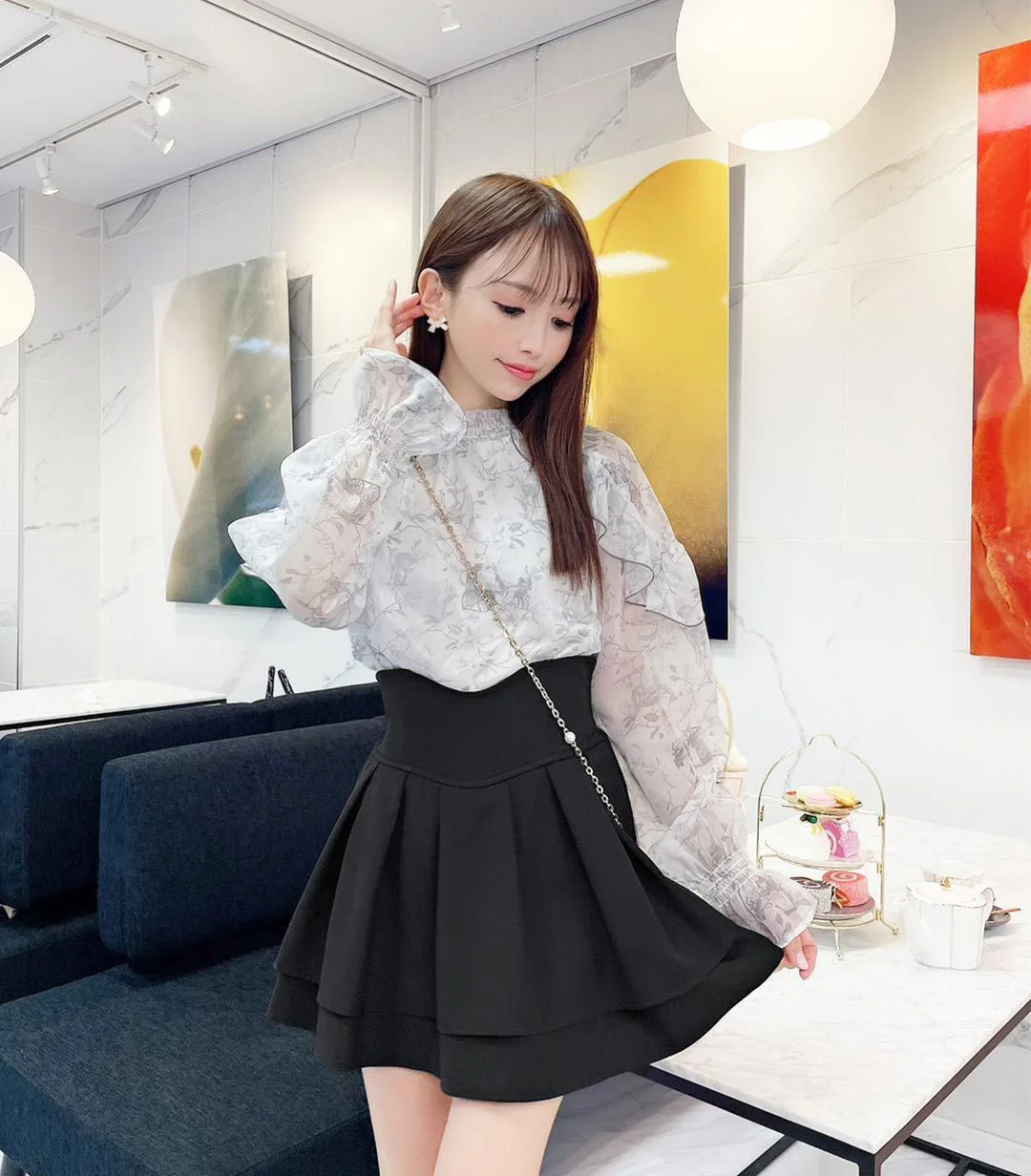 Japanese Style Simple Woman Radian Waistline Slimming Leg-Shaping Short Black Skirt for Women Streetwear Woman Culottes Skirts