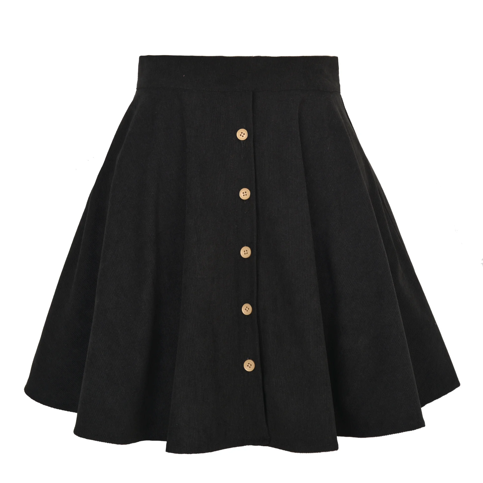 New Arrival Autumn Winter Corduroy Skirt Women Fashion High Waist Single Breasting Streetwear Casual A-line Skirts 2025