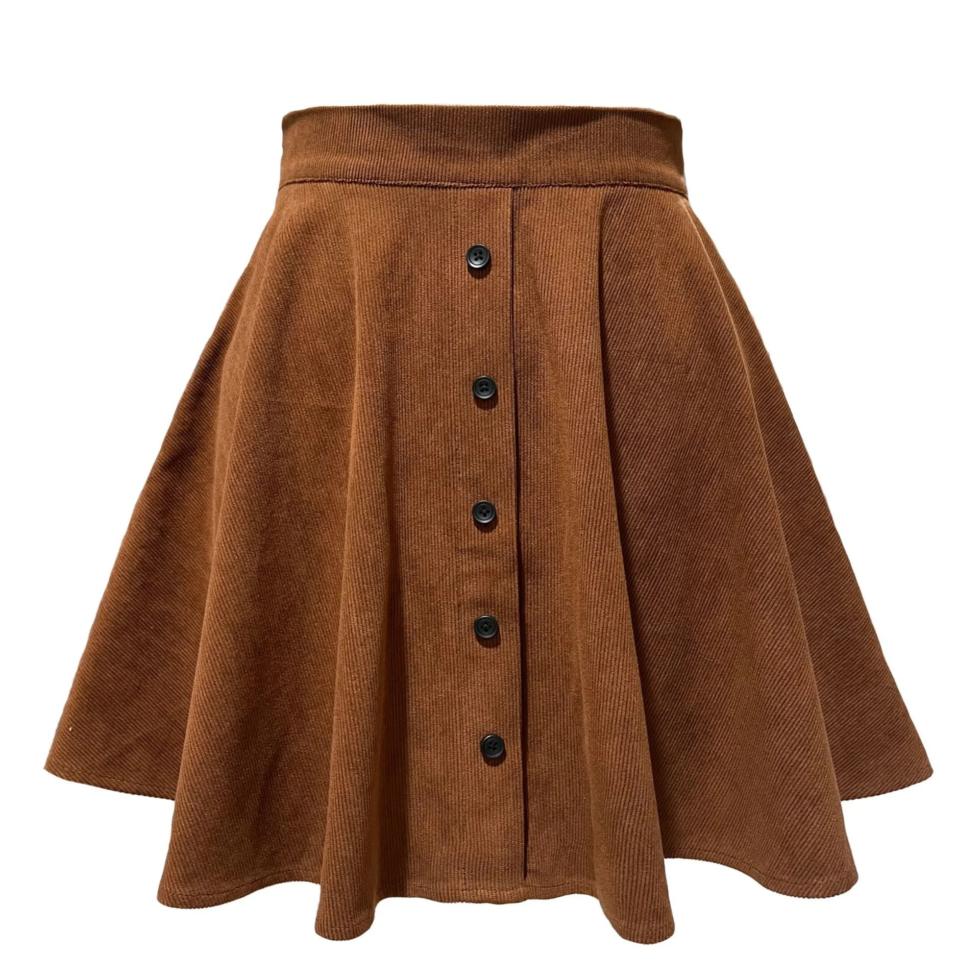 New Arrival Autumn Winter Corduroy Skirt Women Fashion High Waist Single Breasting Streetwear Casual A-line Skirts 2025
