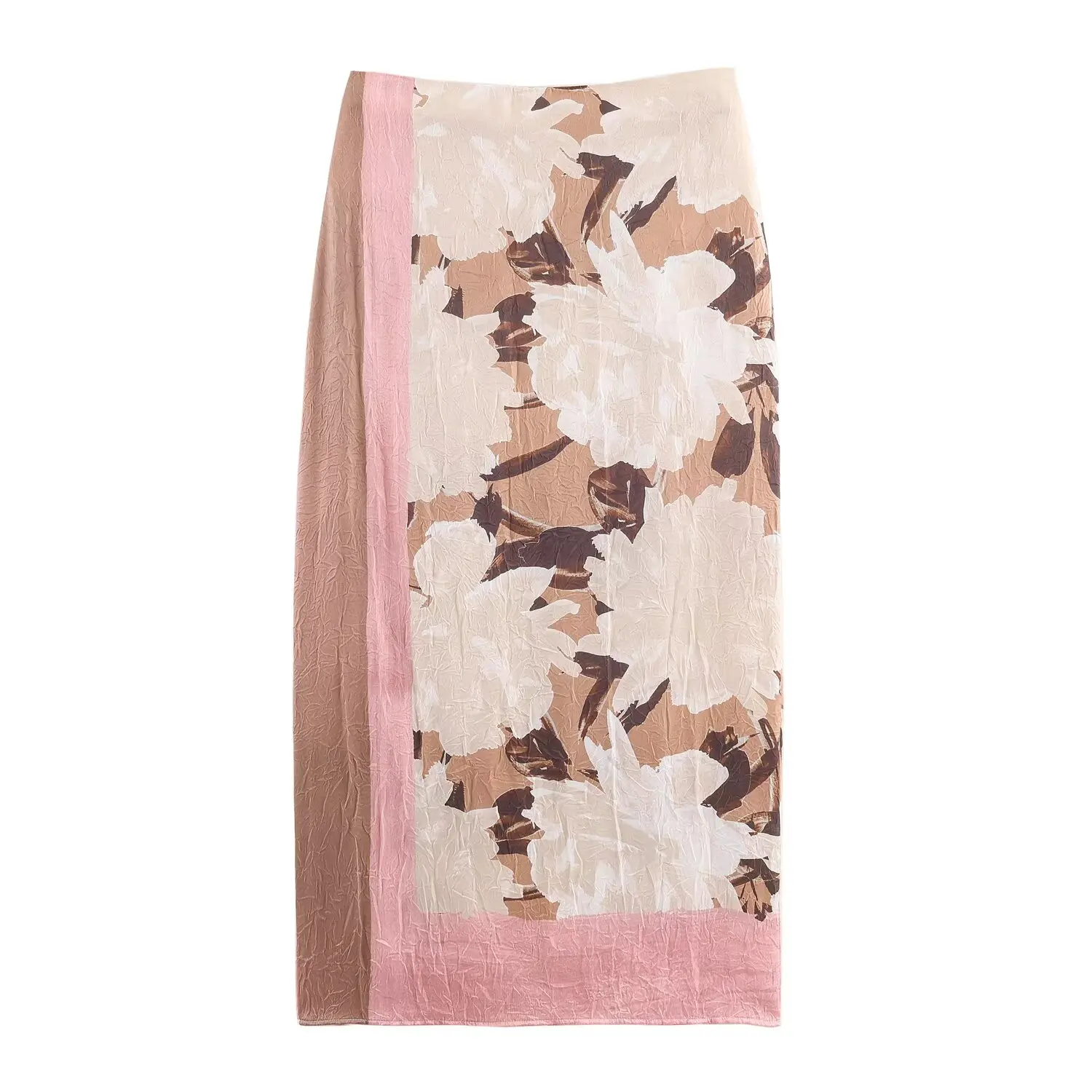New Women Printed Daily Skirt Female Effect Appointment Midi Skirt High Waist Commute Suitable Slim Fit Skirts