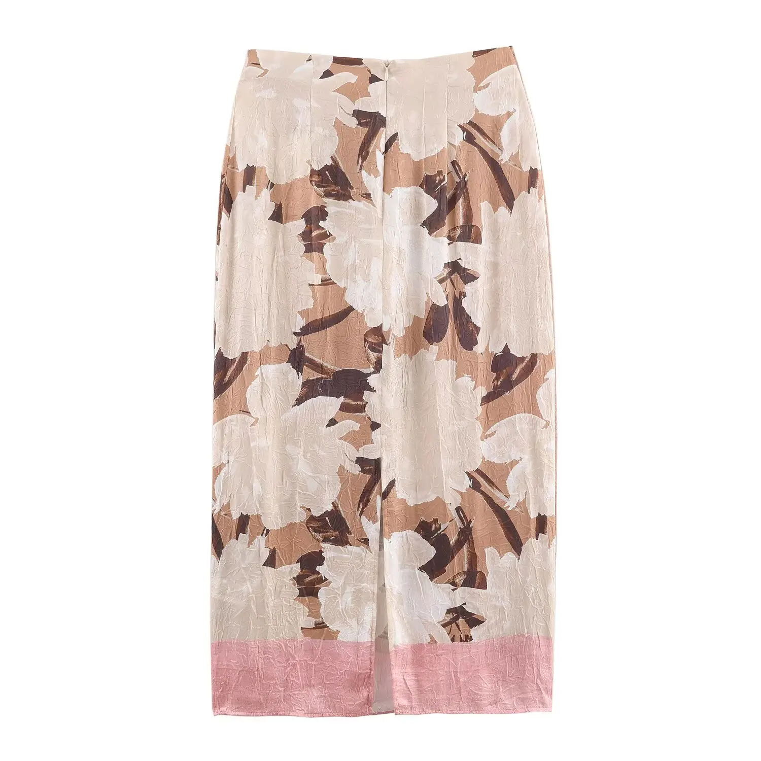 New Women Printed Daily Skirt Female Effect Appointment Midi Skirt High Waist Commute Suitable Slim Fit Skirts