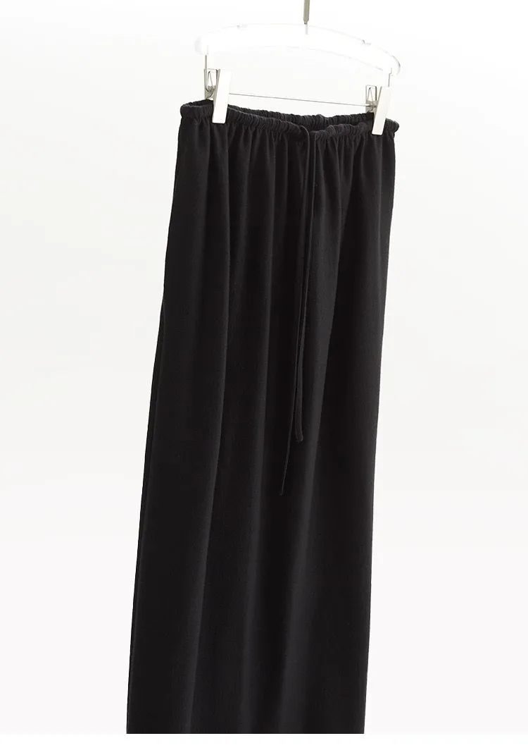 Elastic Waist 100% Wool Skirt, Women's High-Waisted Mid-Length Skirt, New Style for Autumn and Winter 2026