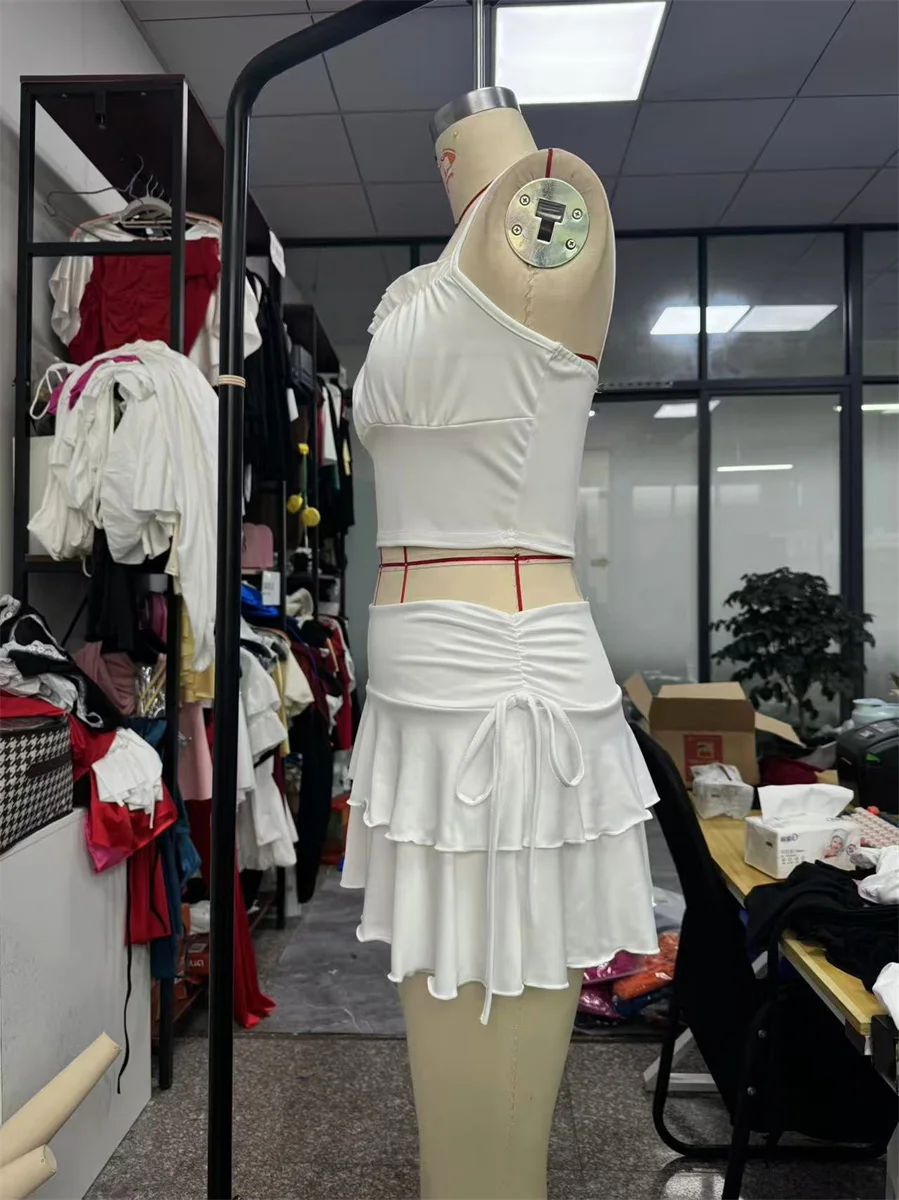 2025 New Solid Color Skirt Women Summer Fashion Outdoor Versatile High Waist Slim Fit Elastic Waist Short Skirt Goods In Stock