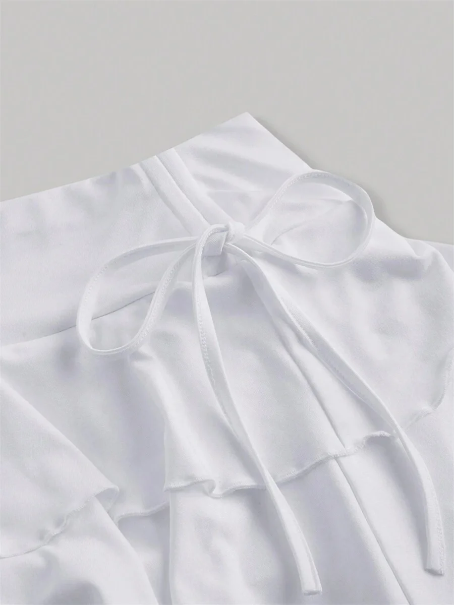 2025 New Solid Color Skirt Women Summer Fashion Outdoor Versatile High Waist Slim Fit Elastic Waist Short Skirt Goods In Stock