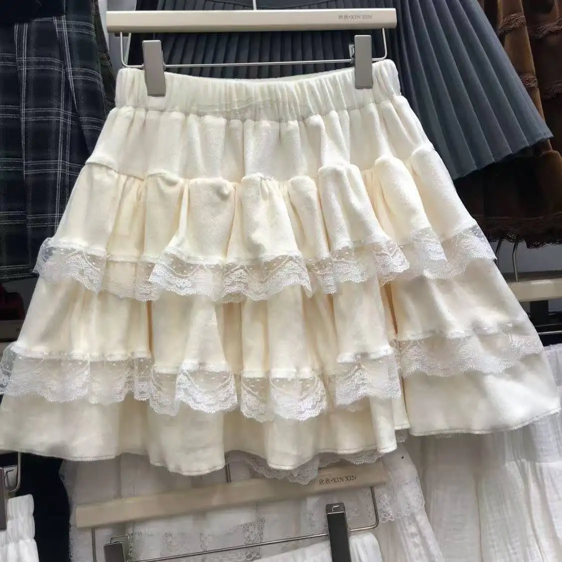 Japanese Y2k Cute Ruffled Plaid Skirt Punk Rock Subculture Cake Skirts Japanese Preppy Style Casual New 2026 Women Skirts