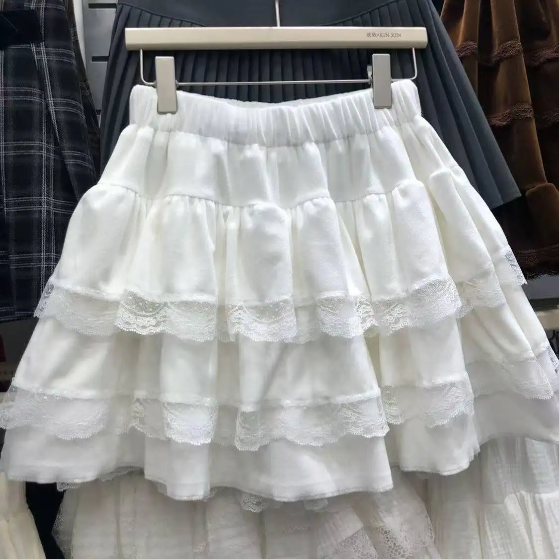 Japanese Y2k Cute Ruffled Plaid Skirt Punk Rock Subculture Cake Skirts Japanese Preppy Style Casual New 2026 Women Skirts