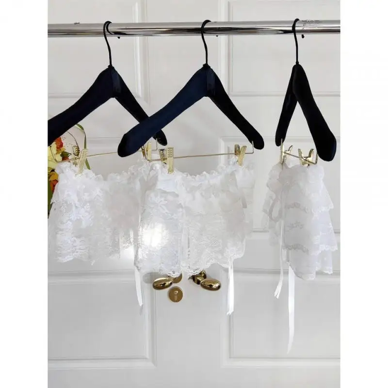 2025 Korean Ins Unique Lace Layered Gauze Skirts Lace Trim A-Line Short Cloth Mini Waist Skirts Harajuku Girl's White Skirts Y2K