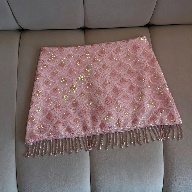 Women Dress Large Sequin Mini Skirt High Waisted Bodycon Sparkly Party Clubwear Fashion Bottoms Night Spring Summer Skirt Ladies