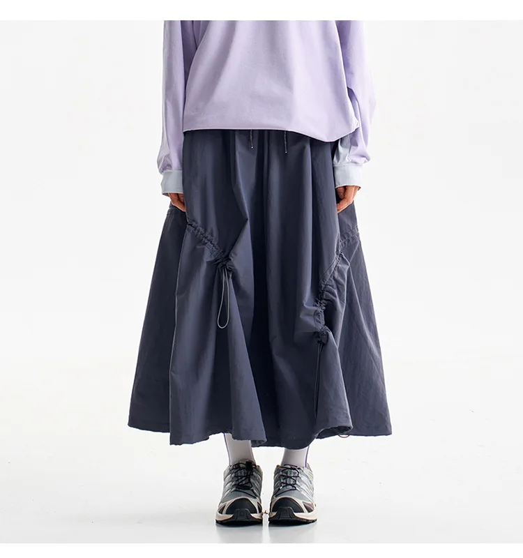 Outdoor Fashion Quick Dry Drawstring Skirt Women City Hiking Streetwear Loose Casual Sport  Y2k Track Cargo Skirts Pants