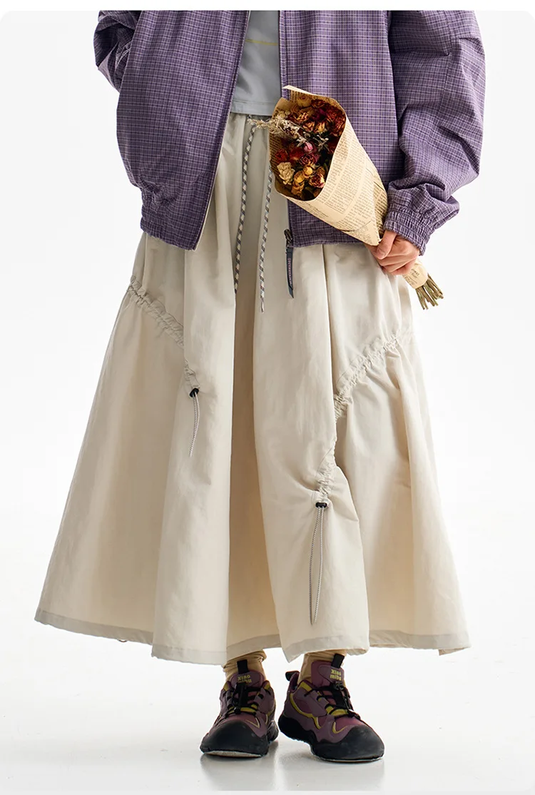 Outdoor Fashion Quick Dry Drawstring Skirt Women City Hiking Streetwear Loose Casual Sport  Y2k Track Cargo Skirts Pants