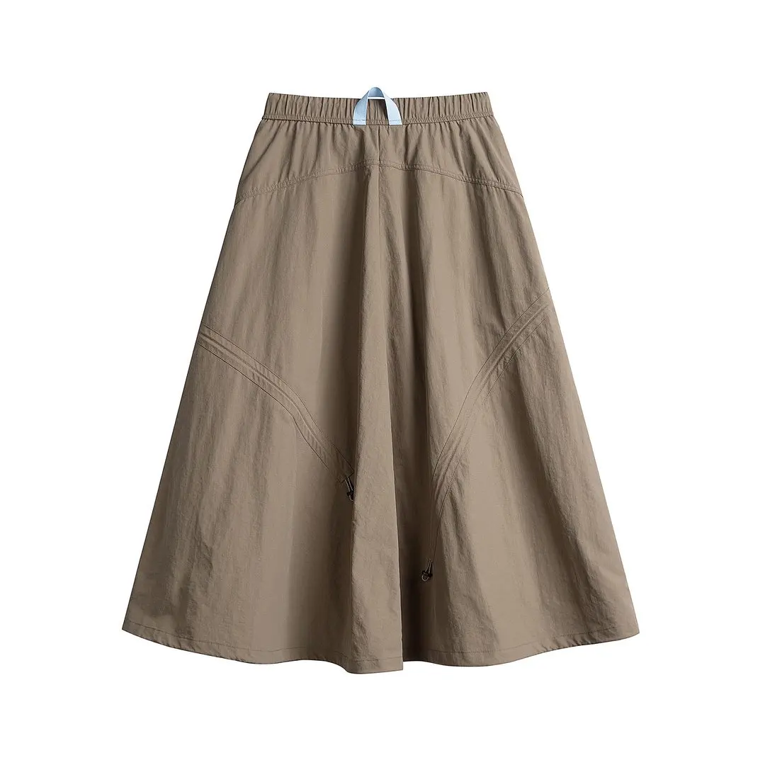 Outdoor Fashion Quick Dry Drawstring Skirt Women City Hiking Streetwear Loose Casual Sport  Y2k Track Cargo Skirts Pants