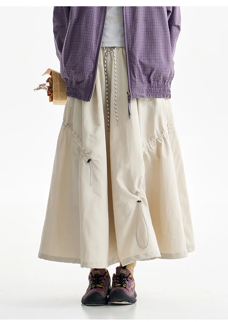 Outdoor Fashion Quick Dry Drawstring Skirt Women City Hiking Streetwear Loose Casual Sport  Y2k Track Cargo Skirts Pants
