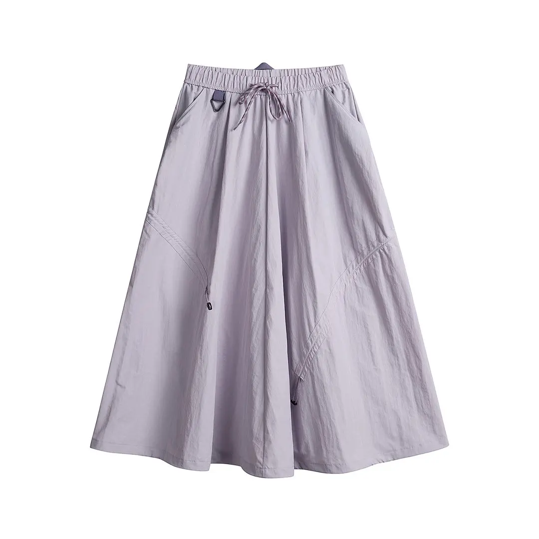 Outdoor Fashion Quick Dry Drawstring Skirt Women City Hiking Streetwear Loose Casual Sport  Y2k Track Cargo Skirts Pants