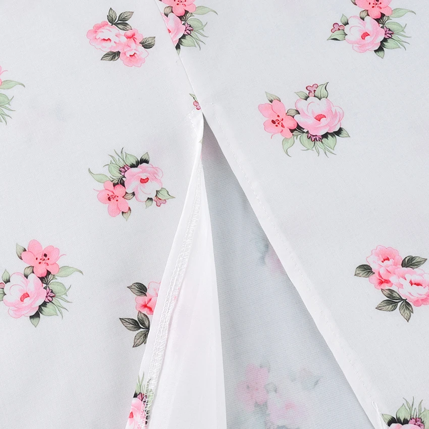 Linad Vintage Loose Print Long Skirts Woman 2026 Street Chic Mesh High Waist Straight Skirts Summer Casual Bows Skirt Female
