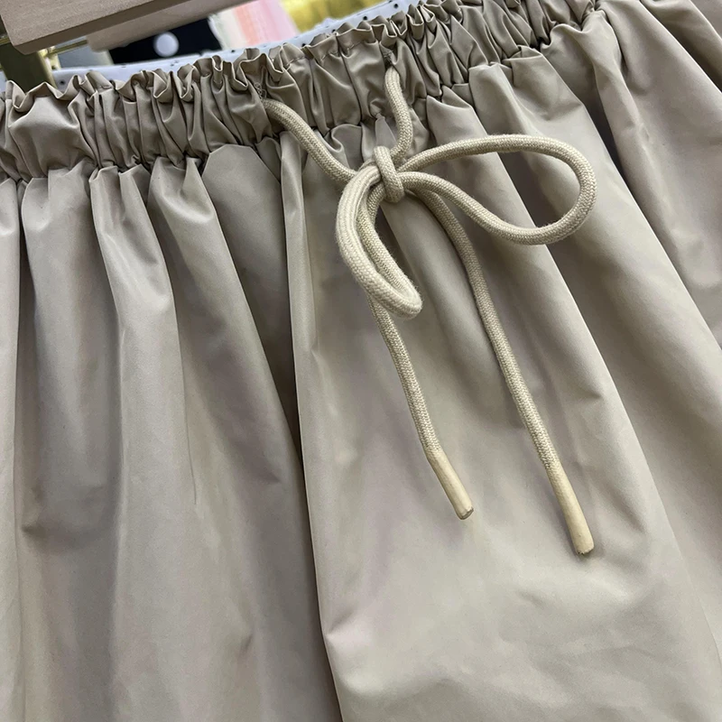 Vintage Sweet Bud Skirt Women A-line Lace-up High Waist Female Mini Skirts Faldas Ajustadas Short Skirts with Lining Dropship