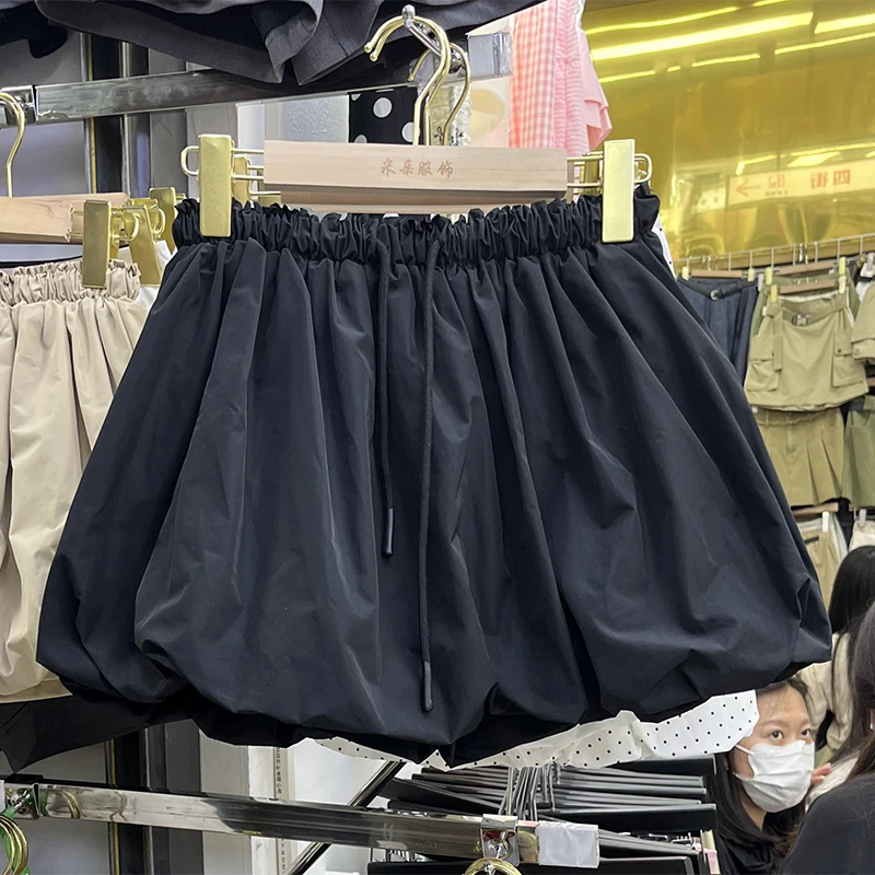 Vintage Sweet Bud Skirt Women A-line Lace-up High Waist Female Mini Skirts Faldas Ajustadas Short Skirts with Lining Dropship