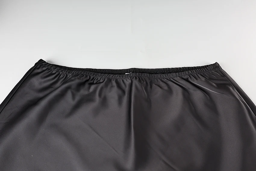 Linad Elegant Satin Embroidery Pencil Skirts Summer Sexy High Waist Split Mini Skirts For Women Fashion Slim Skirt Female 2025