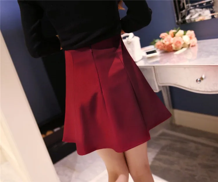 Women's High Waist Umbrella Skirt Pleated Elastic Pompon Skirt