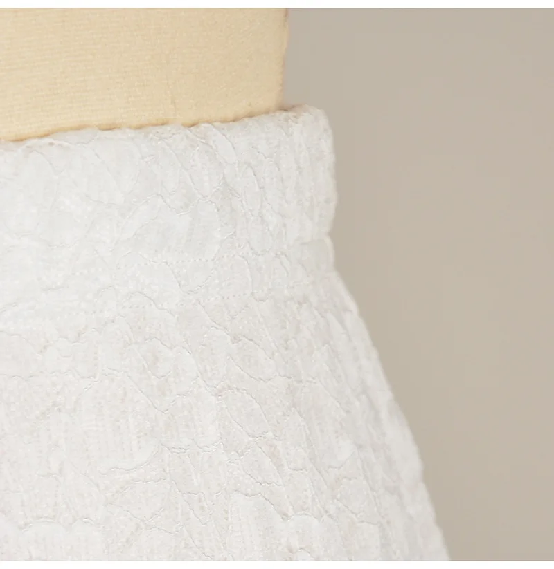White Lace Skirt Maxi Bodycon Women Summer Office Wear Elegant Formal Skirts With Lace Lady Elastic Waist Lace Black Skirt Long