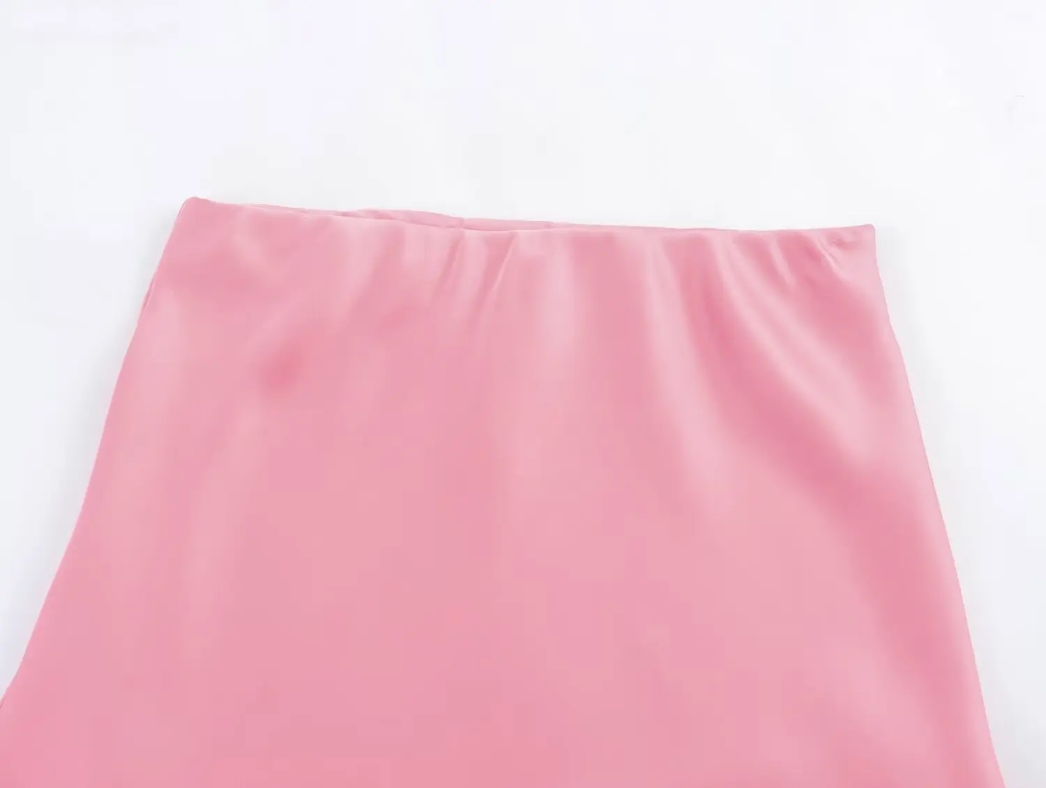2024 New Women's European And American Style Fashion Silk Satin Texture High Waist Skirt Street Style Elegant Mid-length Skirt