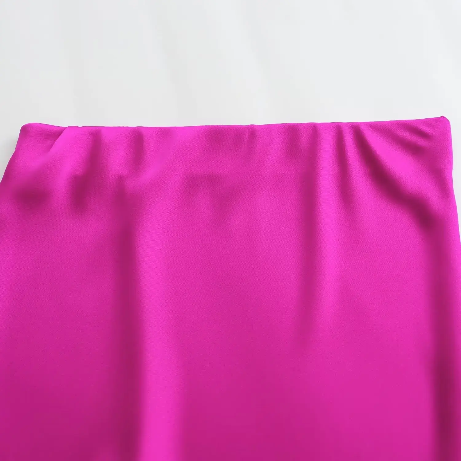 2024 New Women's European And American Style Fashion Silk Satin Texture High Waist Skirt Street Style Elegant Mid-length Skirt
