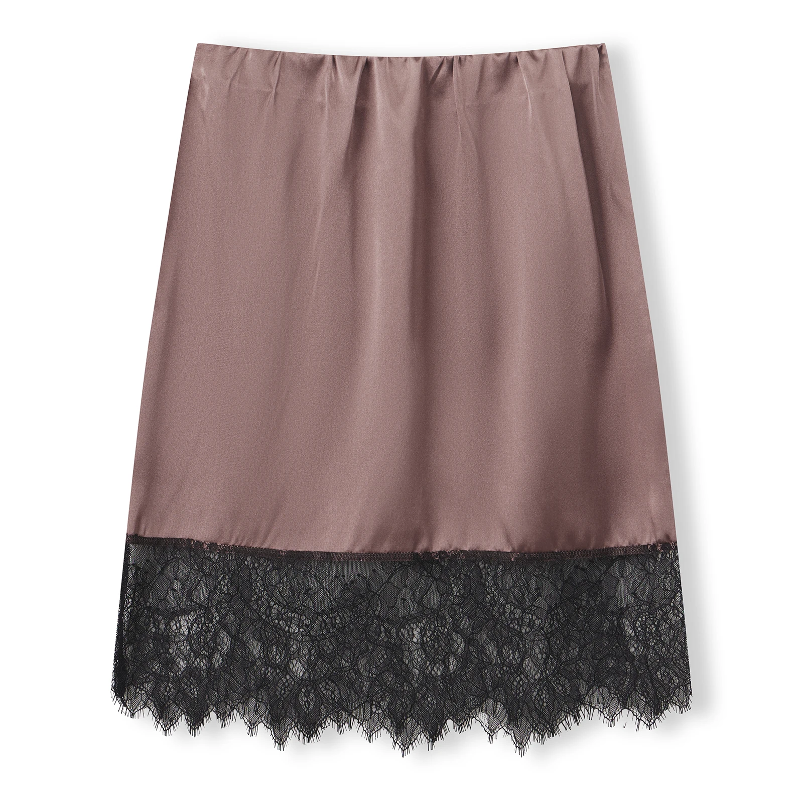Women Skirt High Elastic Waist Lace Patchwork Stylish Summer Going Out Club Skirts