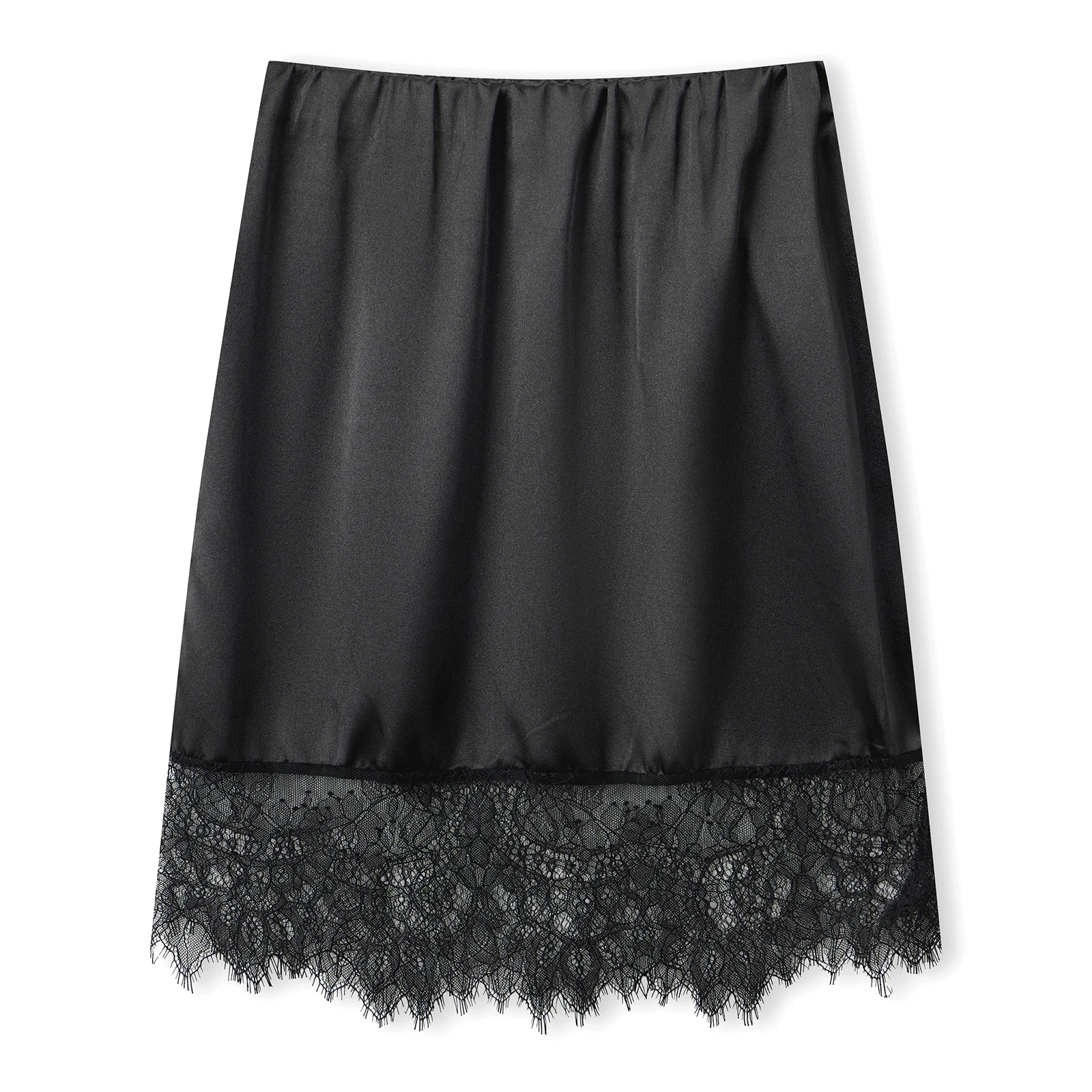 Women Skirt High Elastic Waist Lace Patchwork Stylish Summer Going Out Club Skirts