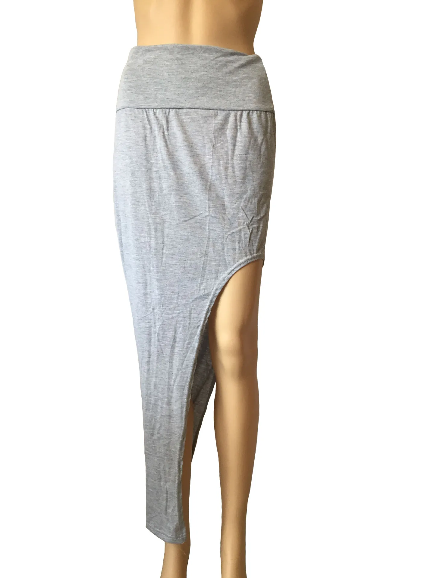 Fashion Split Skirts Women Sexy Long Sexy Skirts Open Side Split Skirt Long High Waist High Slit Maxi Skirt Black