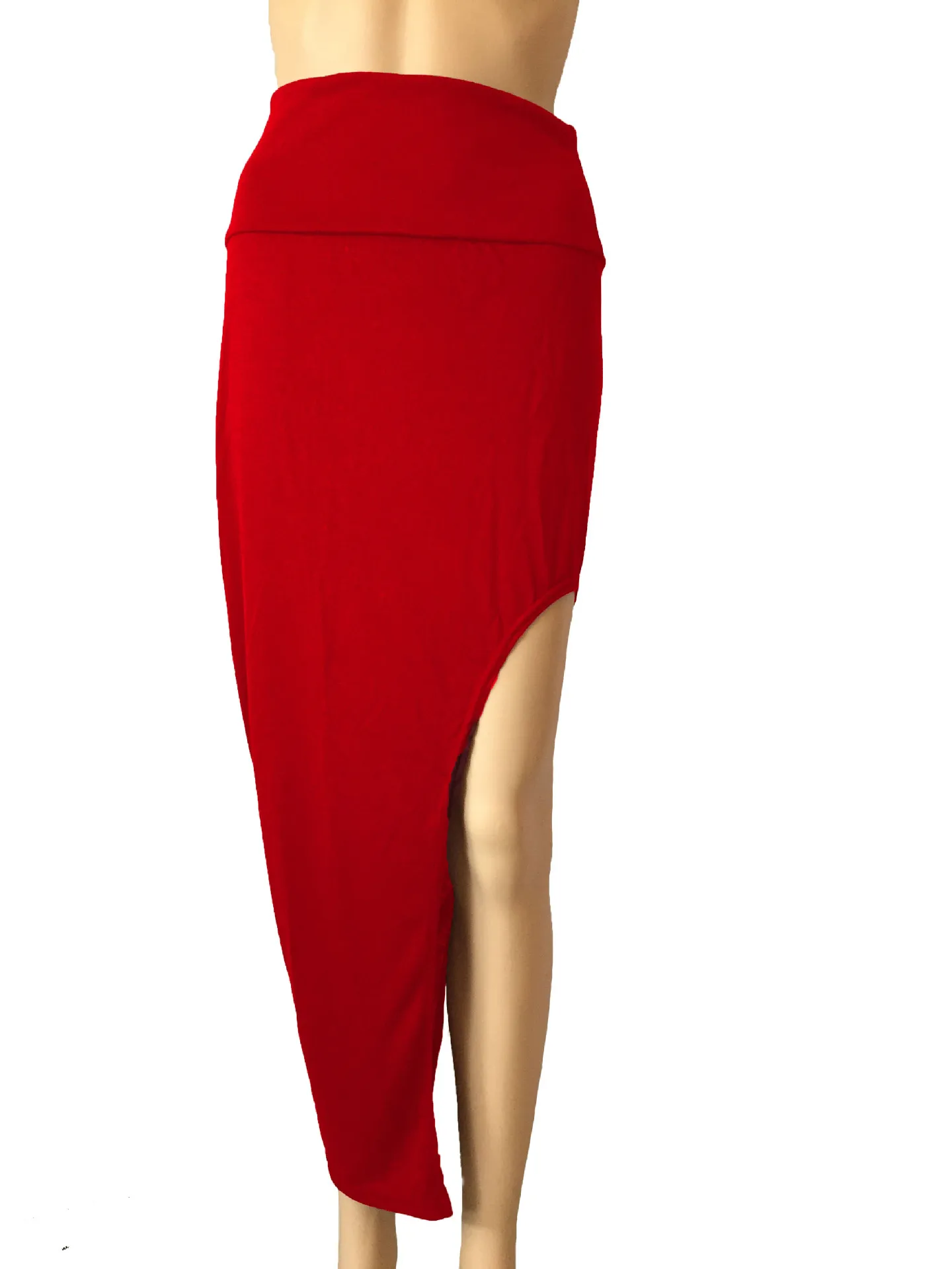 Fashion Split Skirts Women Sexy Long Sexy Skirts Open Side Split Skirt Long High Waist High Slit Maxi Skirt Black