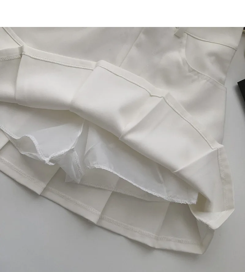 Y2K Vintage High Waist Pleated Skirt Women College Style Uniforms Safety Pants Mini Skirts Woman Korean Street Slim A-Line Skirt
