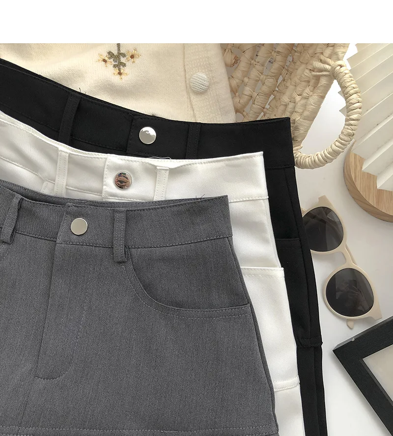 Y2K Vintage High Waist Pleated Skirt Women College Style Uniforms Safety Pants Mini Skirts Woman Korean Street Slim A-Line Skirt
