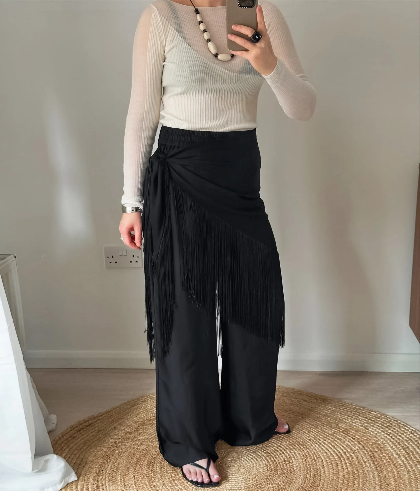 2026 Spring Summer New Arrival Women Fashion Tassel Tie Mini Skirt European Design Elegant Chic Trendy Versatile Boho Hot Daily