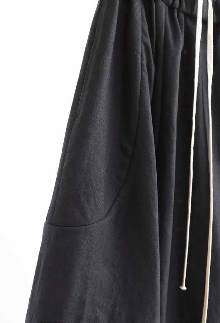 New Chinese Style~Black Bud Skirt, Silk-Linen Jacquard Skirt, 2026 Spring-Summer New Collection