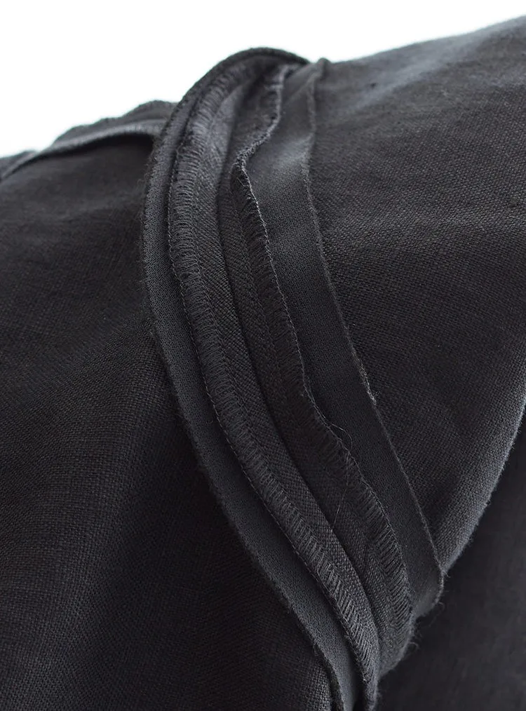 New Chinese Style~Black Bud Skirt, Silk-Linen Jacquard Skirt, 2026 Spring-Summer New Collection