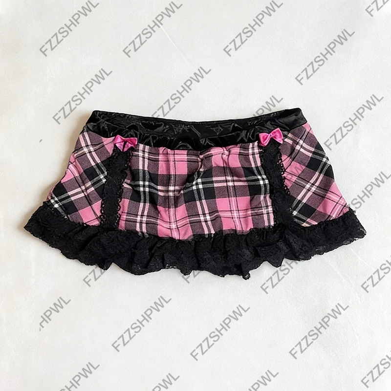 Streetwear Goth Y2K Skirt Harajuku Graphic Print Low Rise Skirts Fashion Vintage vibe A-line skirt Subculture Hip Hop Mini Skirt